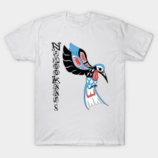 Indigenous Hummingbird (Nenookaasi) Blue T-Shirt